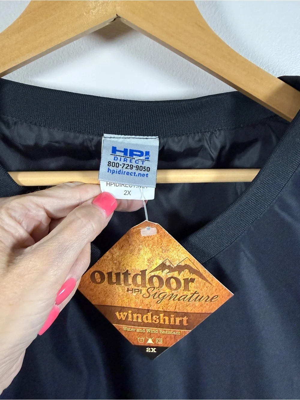 Signature Black Windbreaker Pullover Jacket NWT